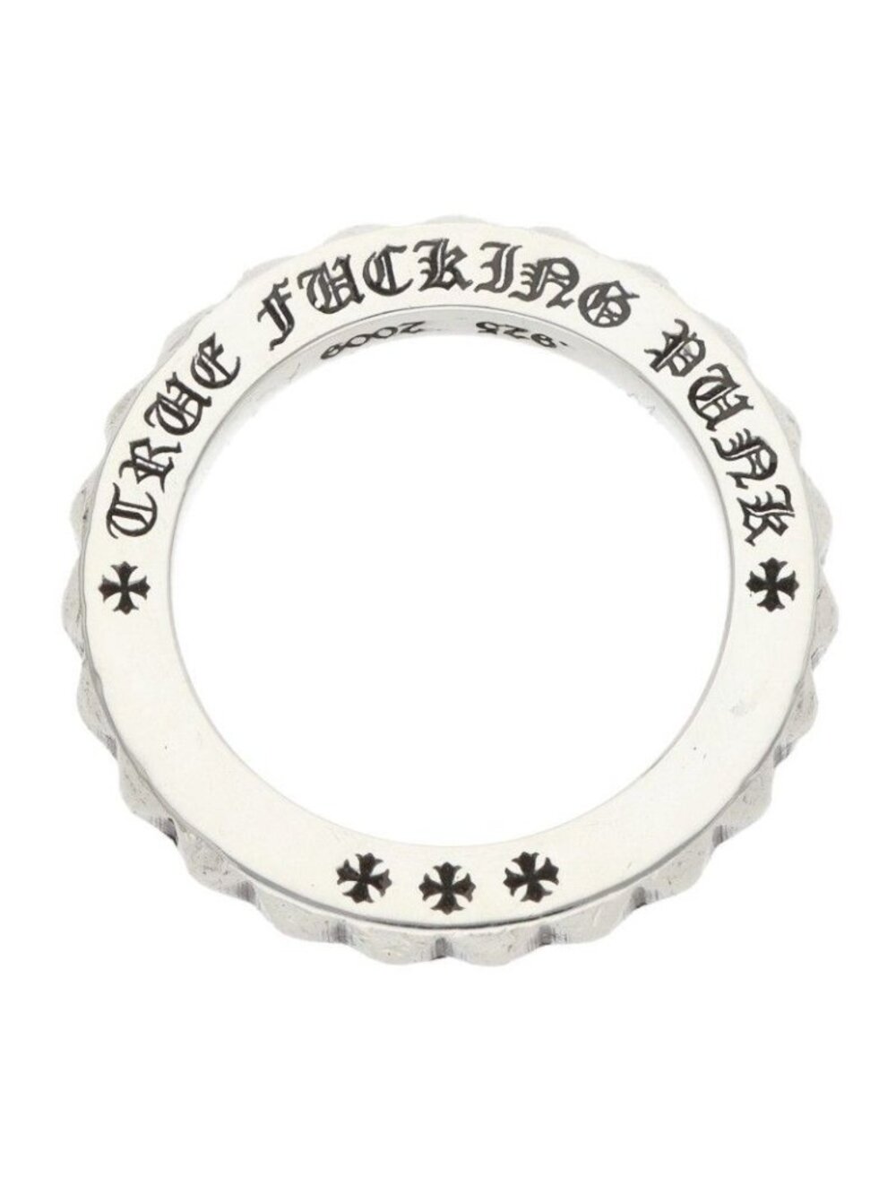 Chrome Hearts Tfp Pnk Big True Fckin Punk Big Silver Ring